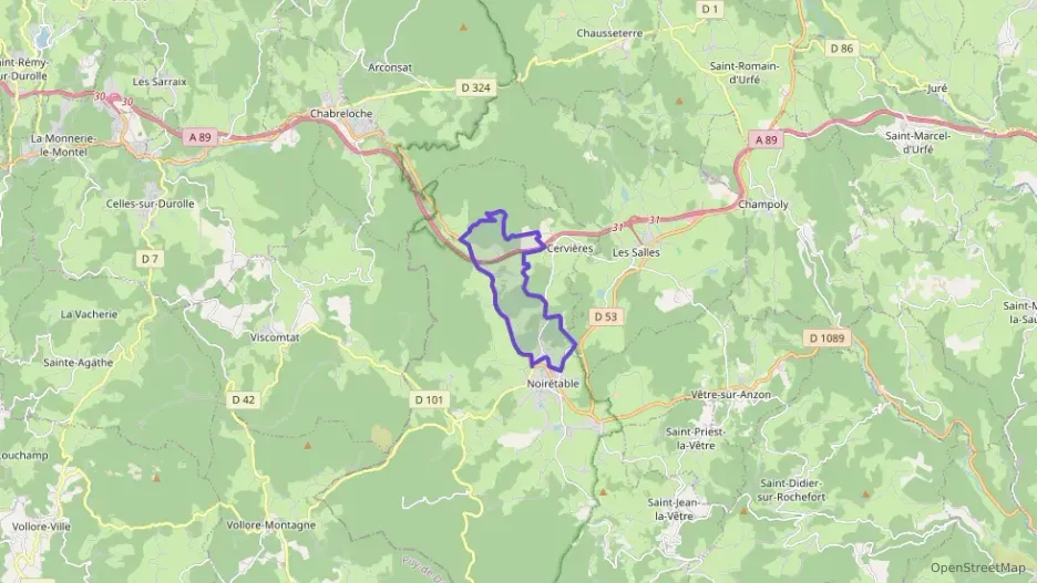 Maison 65 m² quatre pièces à vendre à Noirétable