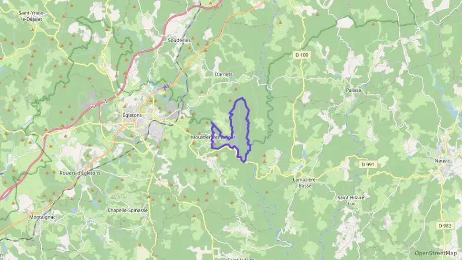 Maison 56 m² trois pièces à vendre à Moustier-Ventadour