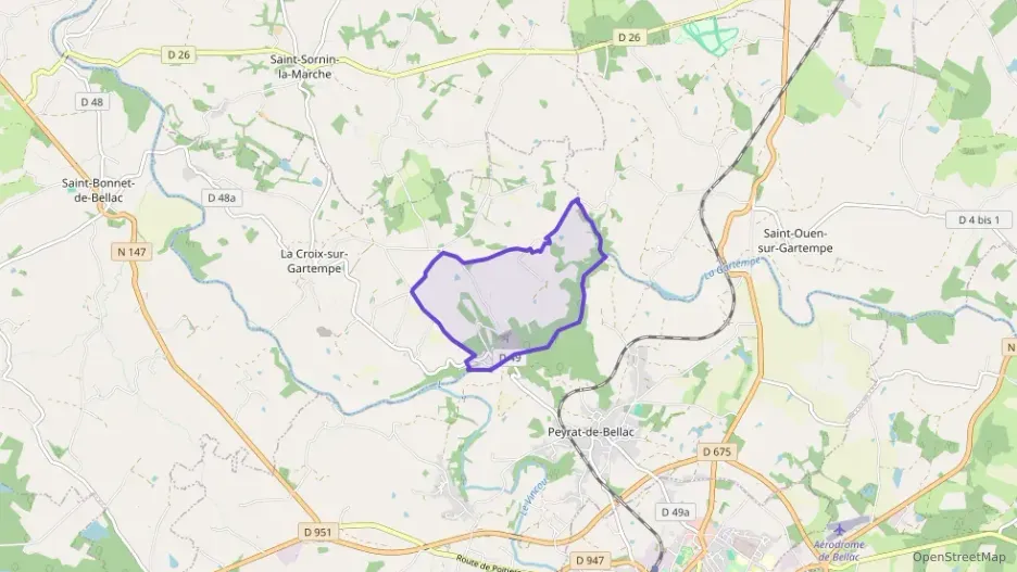 Maison 86 m² six pièces à vendre à La Croix-sur-Gartempe