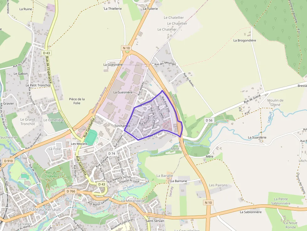 Maison 68 m² quatre pièces à vendre à Château-Renault