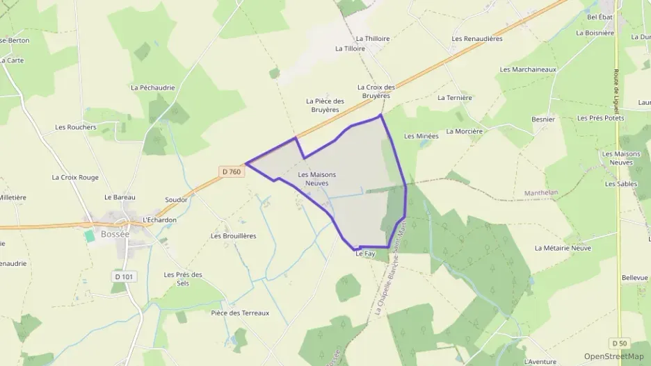 Maison 60 m² deux pieces à vendre à Bossée Maison 60 m² deux pieces à vendre à Bossée