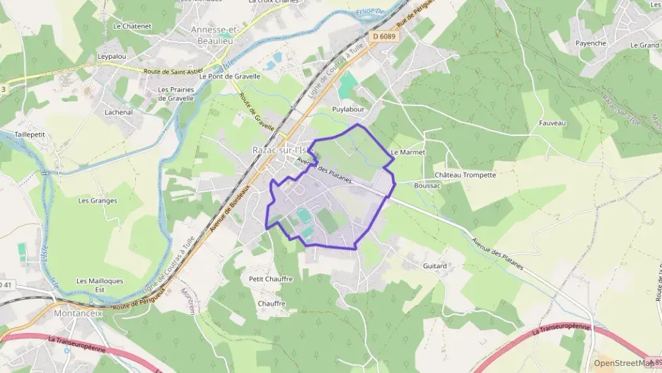 Maison 60 m² quatre pièces à vendre à Razac-sur-l`Isle