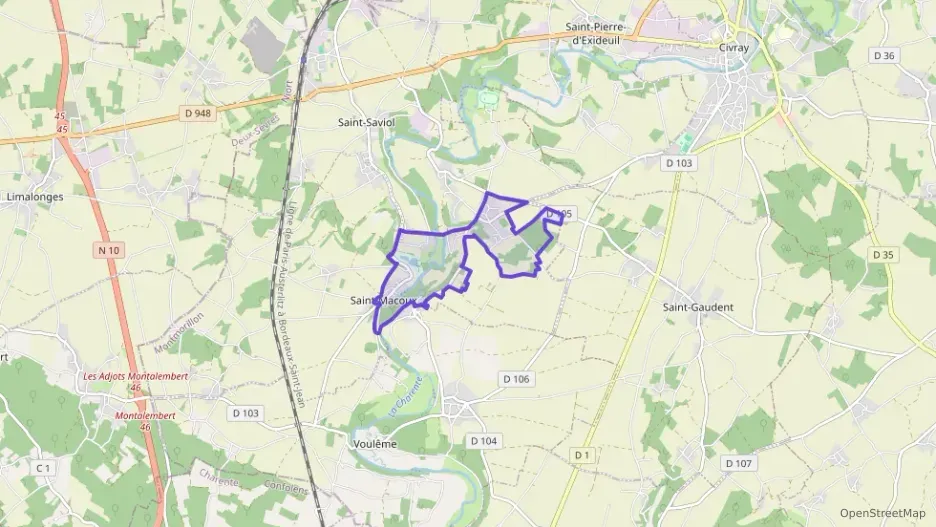 Maison 120 m² quatre pièces à vendre à Saint-Macoux