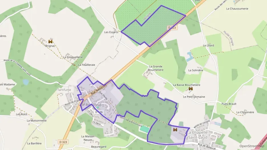 Maison 100 m² sept pièces à vendre à La Chapelle-Saint-Laud Maison 100 m² sept pièces à vendre à La Chapelle-Saint-Laud