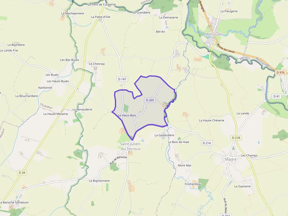 Maison 35 m² trois pièces à vendre à Saint-Julien-du-Terroux