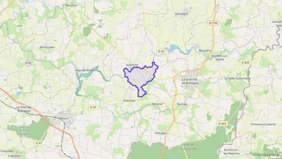 Maison 100 m² trois pièces à vendre à Visseiche Maison 100 m² trois pièces à vendre à Visseiche