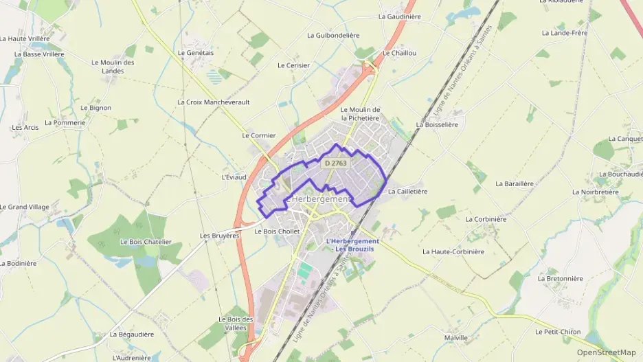 Maison 90 m² quatre pièces à vendre à L`Herbergement