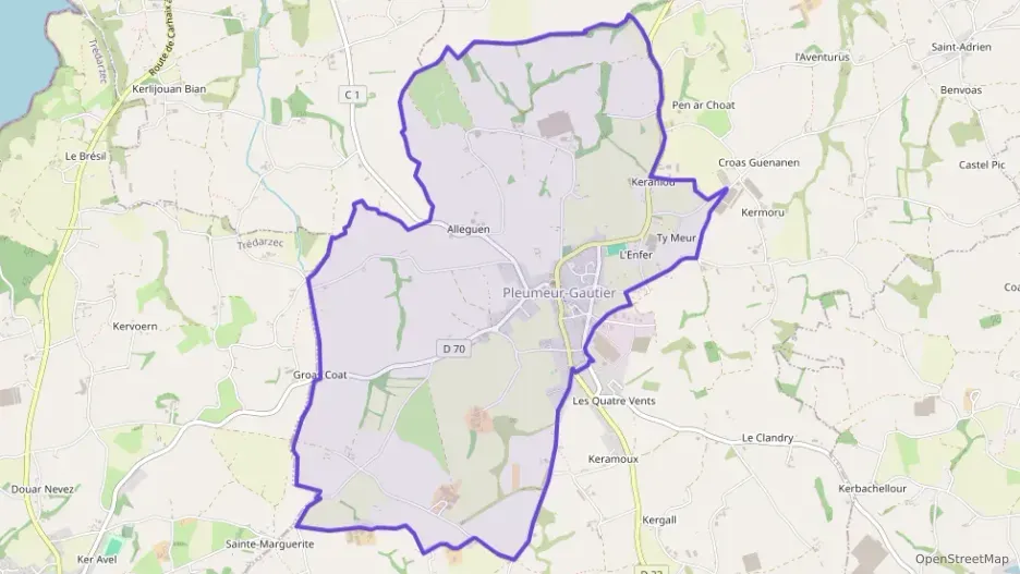 Maison 138 m² quatre pièces à vendre à Pleumeur-Gautier Maison 138 m² quatre pièces à vendre à Pleumeur-Gautier