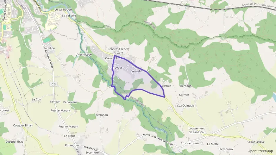 Maison 120 m² six pièces à vendre à Plougonven