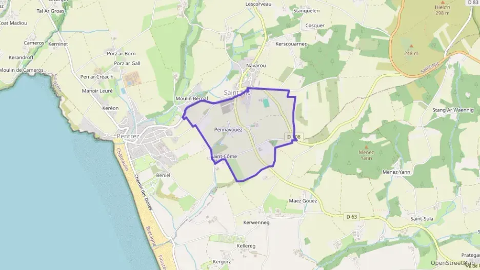 Maison 120 m² six pièces à vendre à Saint-Nic Maison 120 m² six pièces à vendre à Saint-Nic