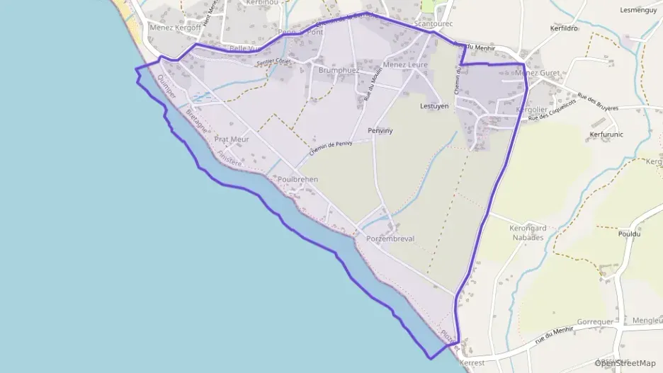 Maison 77 m² quatre pièces à vendre à Plozévet