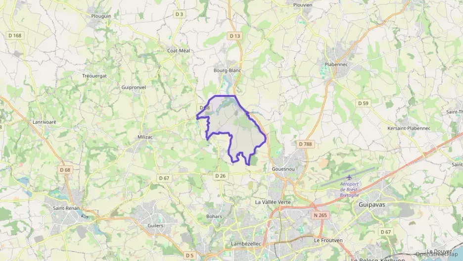 Maison 56 m² quatre pièces à vendre à Bourg-Blanc