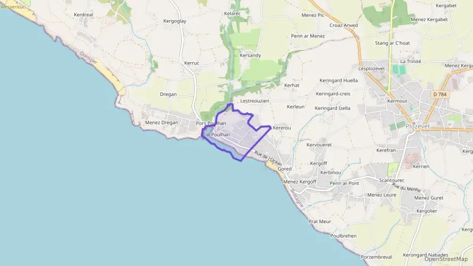 Maison 122 m² quatre pièces à vendre à Plozévet Maison 122 m² quatre pièces à vendre à Plozévet