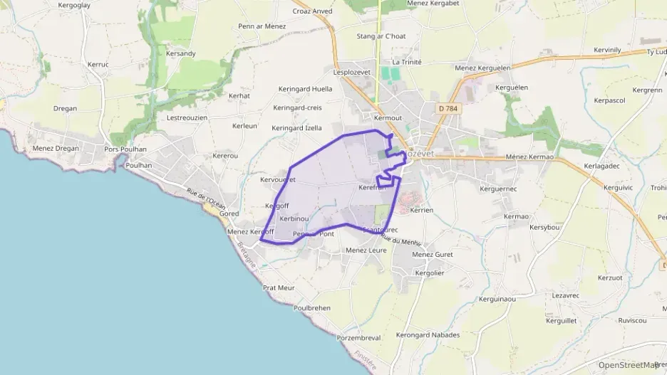 Maison 70 m² trois pièces à vendre à Plozévet Maison 70 m² trois pièces à vendre à Plozévet