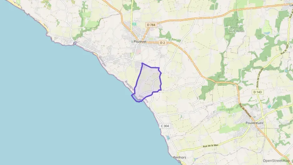 Maison 123 m² quatre pièces à vendre à Plozévet Maison 123 m² quatre pièces à vendre à Plozévet