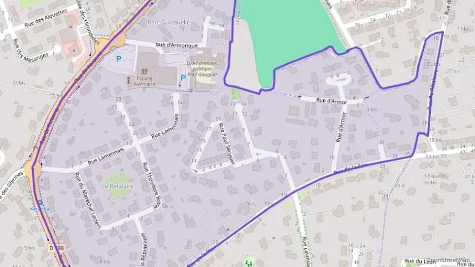 Maison 88 m² quatre pièces à vendre à Le Folgoët