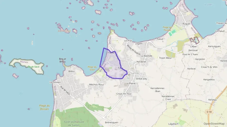 Maison 61 m² trois pièces à vendre à Santec Maison 61 m² trois pièces à vendre à Santec