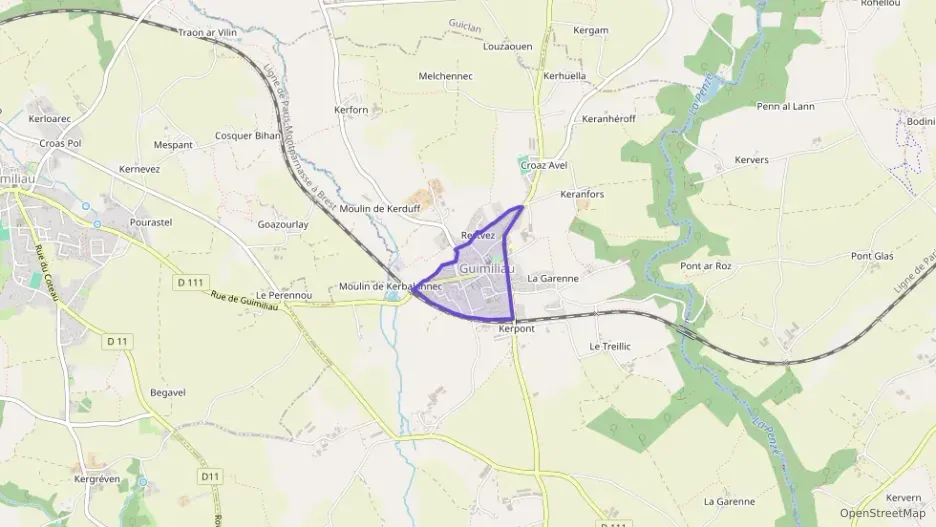 Maison 76 m² quatre pièces à vendre à Guimiliau