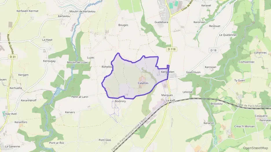 Maison 86 m² quatre pièces à vendre à Saint-Thégonnec Loc-Eguiner