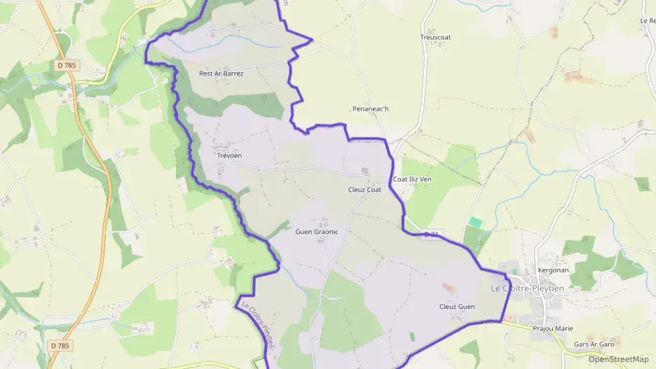 Maison 72 m² quatre pièces à vendre à Le Cloître-Pleyben