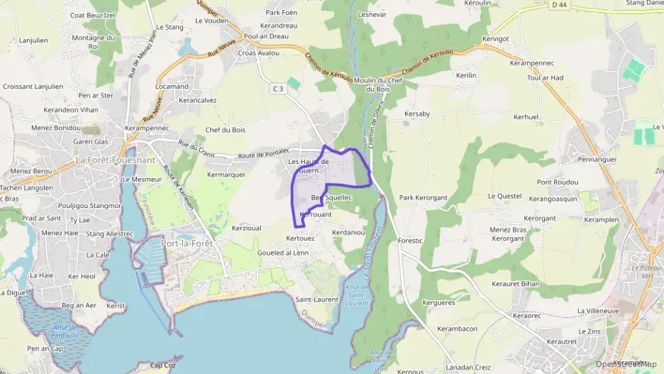 Maison 86 m² trois pièces à vendre à La Forêt-Fouesnant