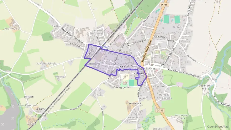 Maison 81 m² quatre pièces à vendre à Pleyber-Christ