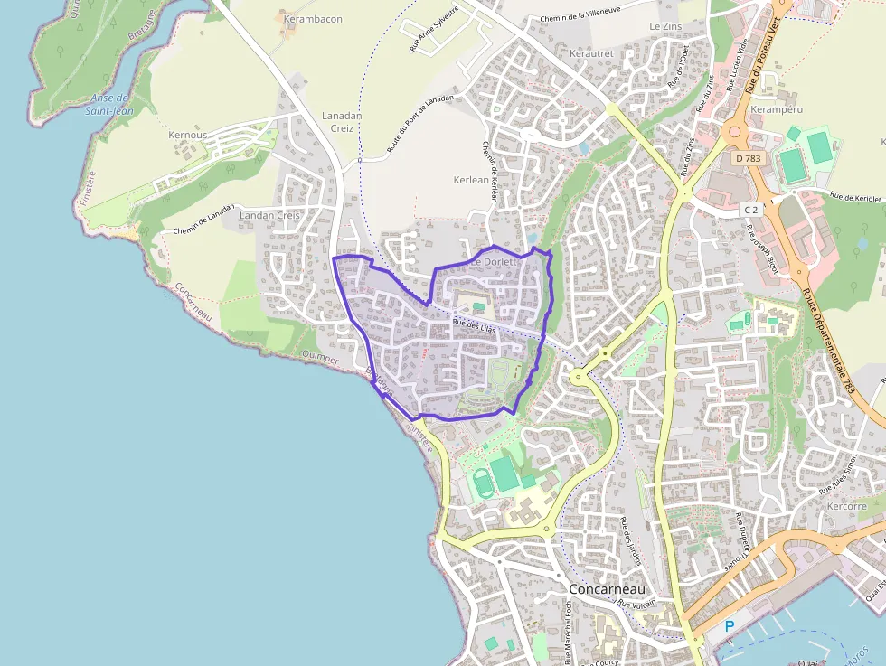 Maison 84 m² quatre pièces à vendre à Concarneau