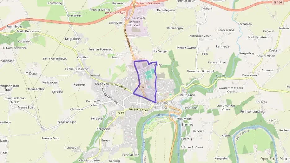 Maison 77 m² six pièces à vendre à Châteauneuf-du-Faou