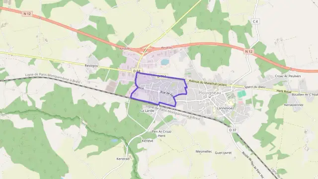 Maison 128 m² quatre pièces à vendre à Plouigneau