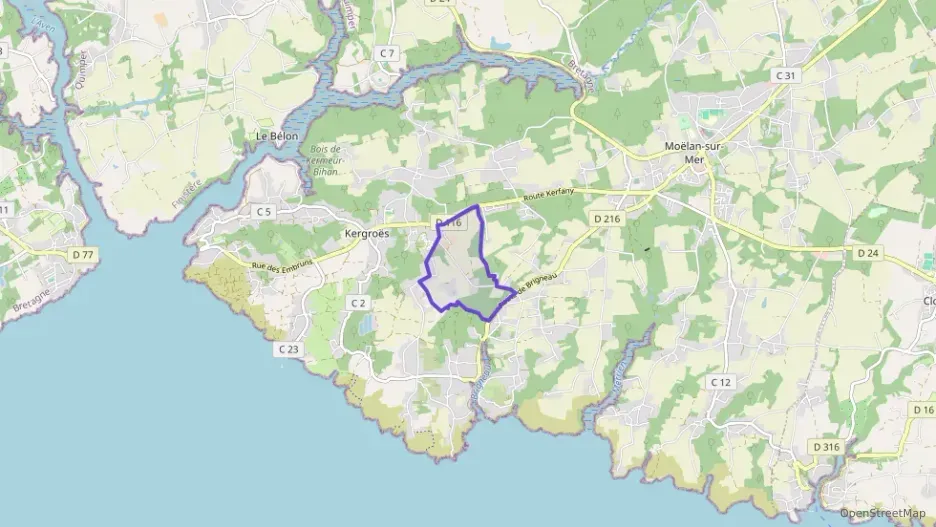 Maison 70 m² quatre pièces à vendre à Moëlan-sur-Mer