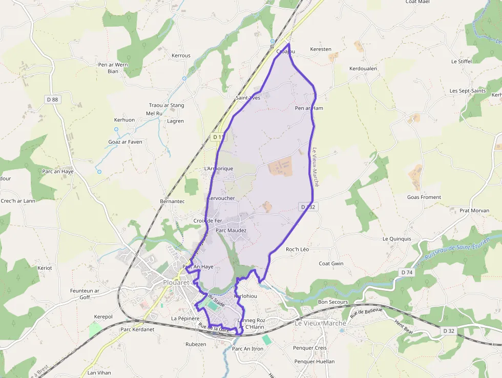 Maison 120 m² quatre pièces à vendre à Plouaret