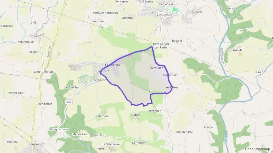 Maison 92 m² quatre pièces à vendre à Locunolé