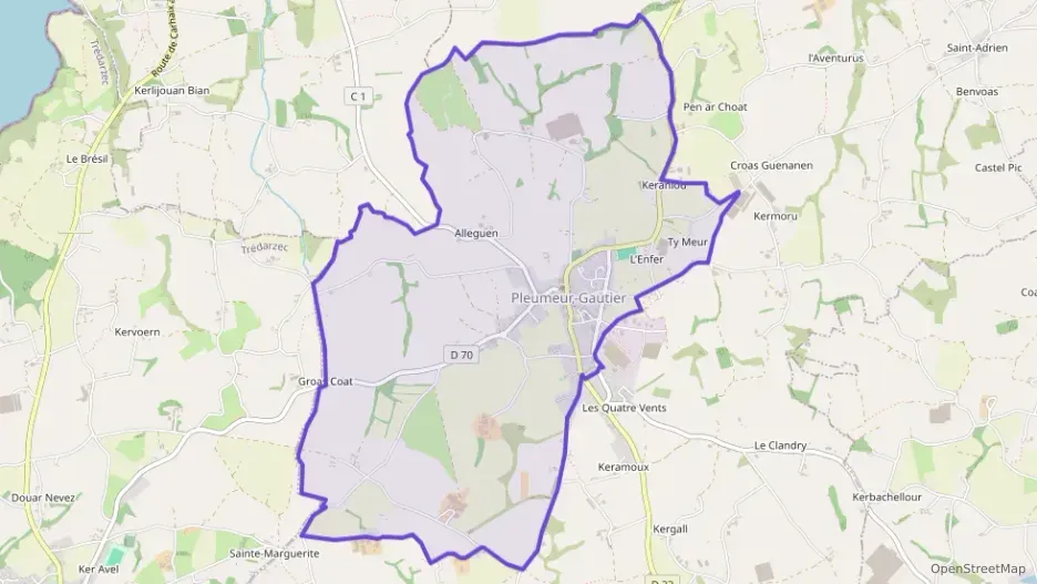 Maison 96 m² quatre pièces à vendre à Pleumeur-Gautier Maison 96 m² quatre pièces à vendre à Pleumeur-Gautier