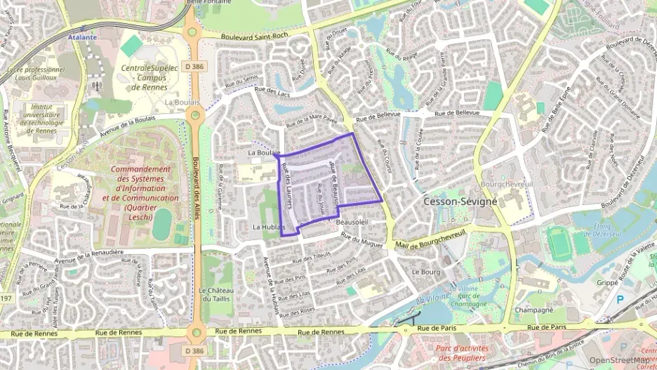 Maison 85 m² quatre pièces à vendre à Cesson-Sévigné