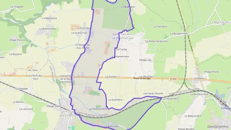 Maison 80 m² quatre pièces à vendre à Saint-Jean-des-Champs