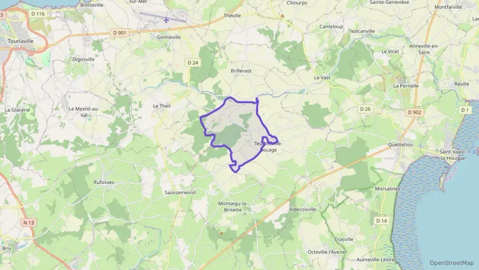 Maison 86 m² trois pièces à vendre à Teurthéville-Bocage