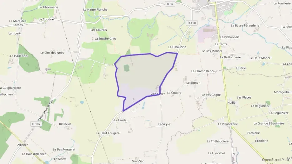 Maison 118 m² cinq pièces à vendre à Bais