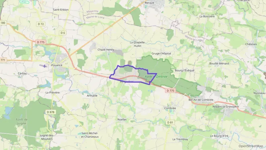 Maison 90 m² quatre pièces à vendre à Ombrée d`Anjou