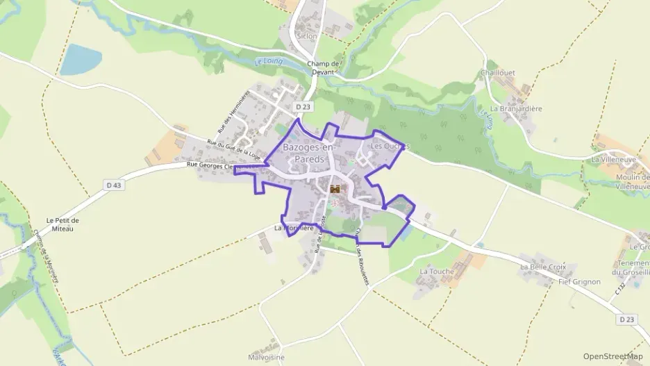 Maison 85 m² trois pièces à vendre à Bazoges-en-Pareds