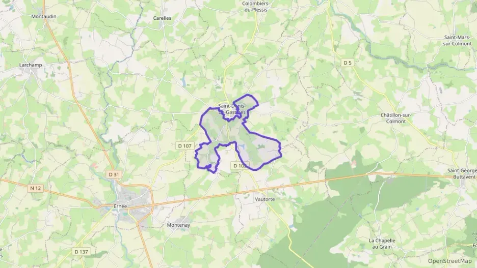 Maison 65 m² trois pièces à vendre à Saint-Denis-de-Gastines