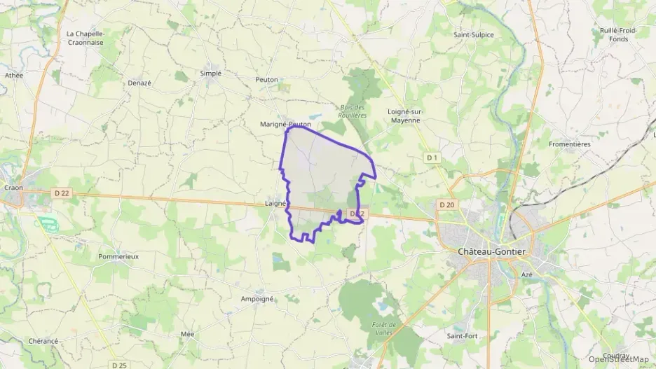 Maison 88 m² quatre pièces à vendre à Marigné-Peuton Maison 88 m² quatre pièces à vendre à Marigné-Peuton