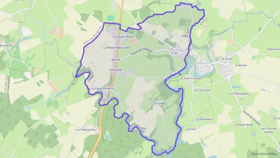 Maison 90 m² quatre pièces à vendre à Vouvant