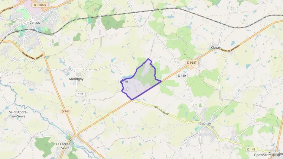 Maison 86 m² quatre pièces à vendre à Courlay