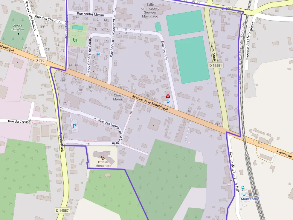 Maison 80 m² quatre pièces à vendre à Montendre