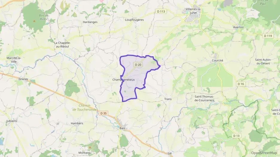 Maison 69 m² trois pièces à vendre à Champgenéteux Maison 69 m² trois pièces à vendre à Champgenéteux