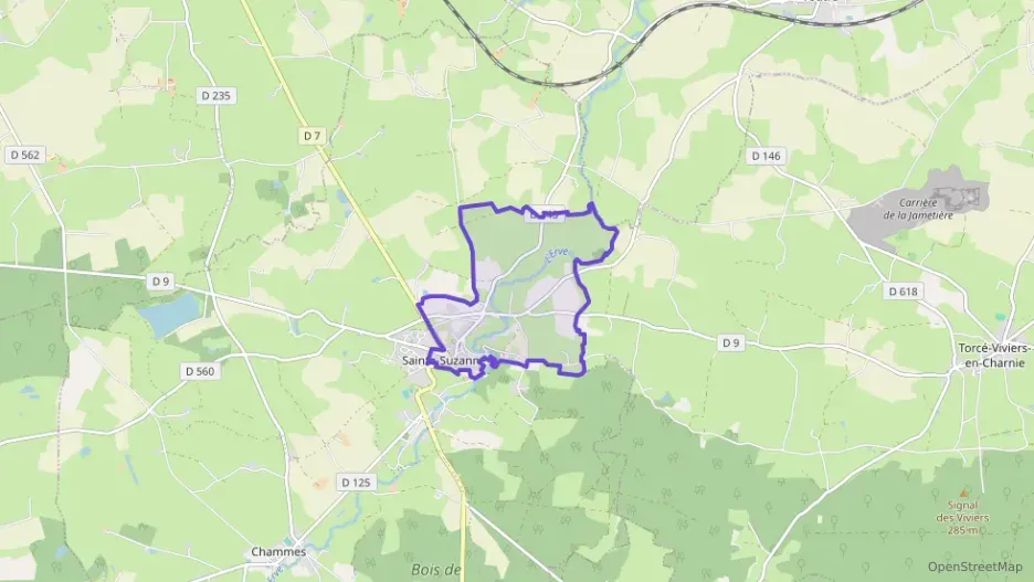 Maison 70 m² trois pièces à vendre à Sainte-Suzanne-et-Chammes