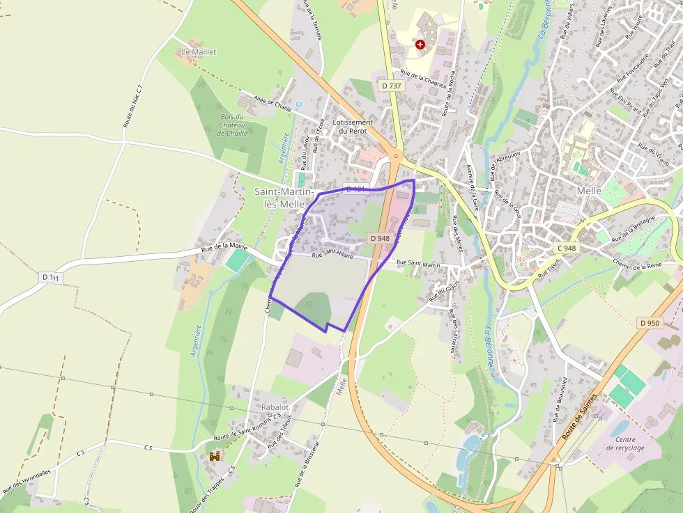 Maison 75 m² quatre pièces à vendre à Melle