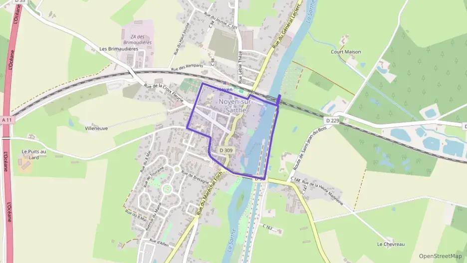 Maison 90 m² trois pièces à vendre à Noyen-sur-Sarthe