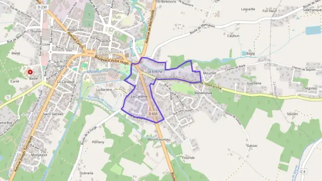 Maison 92 m² quatre pièces à vendre à Casteljaloux