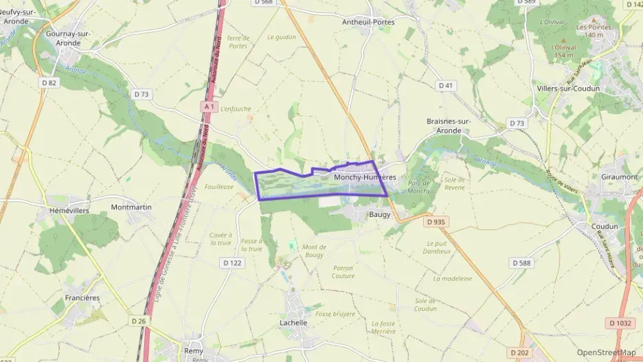 Maison 56 m² trois pièces à vendre à Monchy-Humières Maison 56 m² trois pièces à vendre à Monchy-Humières